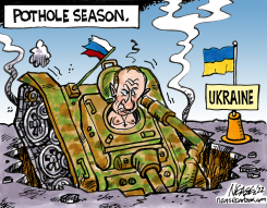 PUTIN POTHOLE by Steve Nease