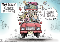 UNRETIRED TOM BRADY by Joe Heller