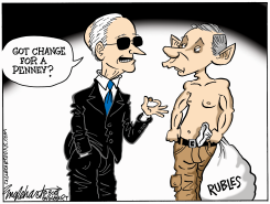 DEVALUED RUSSIAN RUBLE by Bob Englehart
