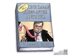 BILL BARR MEMOIR by Adam Zyglis