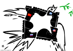 NO TO MILITARY OCCUPATION / INVASION by Emad Hajjaj