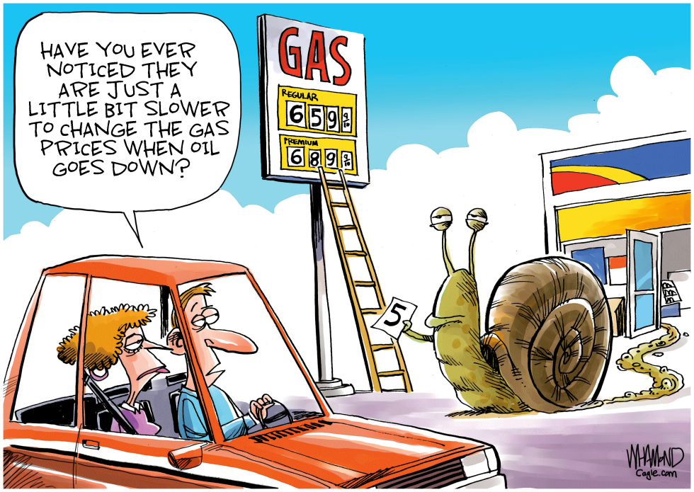 CHANGING OF THE GAS PRICES by Dave Whamond
