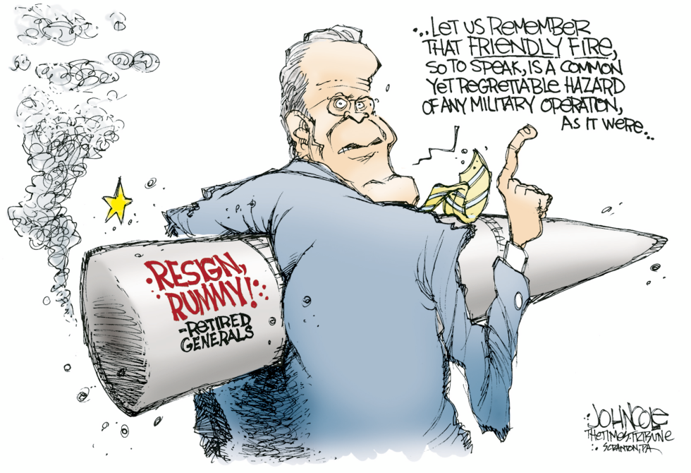 Rumsfeld and friendly fire -- color