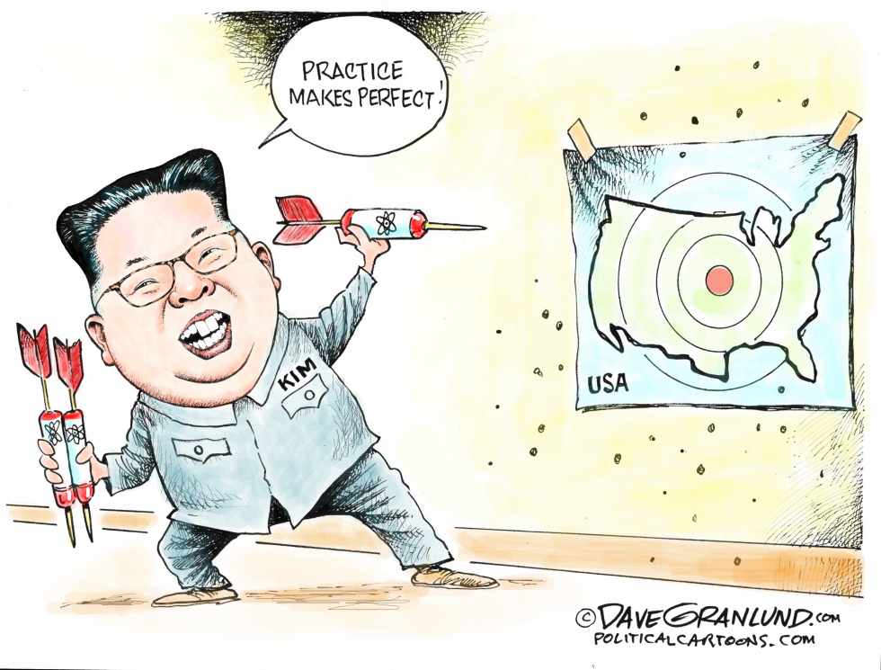 Kim ICBM target practice