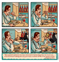 PAYING WITH PLASTIC by Peter Kuper
