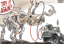TRYING TO REVIVE A SOVIET FOSSIL by Jeff Koterba
