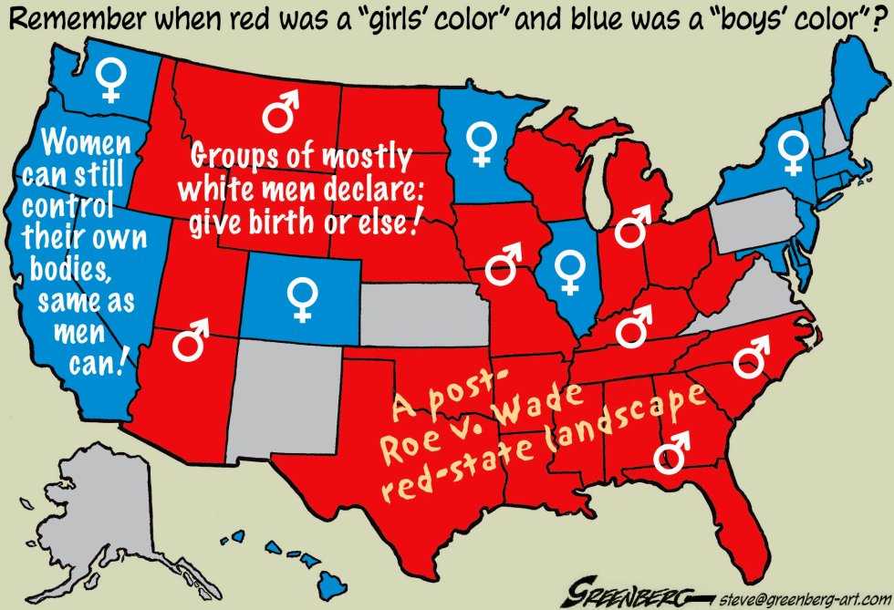 Abortion Red and Blue Map