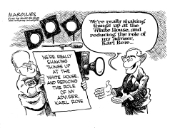 WHITE HOUSE SHAKEUP/KARL ROVE by Jimmy Margulies