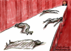 PUTIN AND CIVILIANS IN BUCHA by Christo Komarnitski