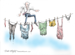 JOE BIDEN WALKS A TIGHTROPE by Dick Wright