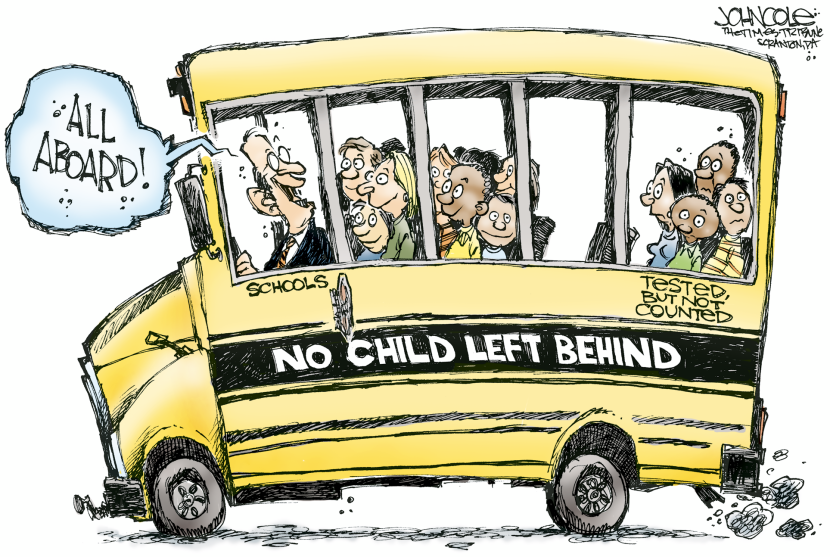 No Child Left Behind testing -- color