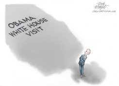 OBAMA WHITE HOUSE VISIT by Dick Wright