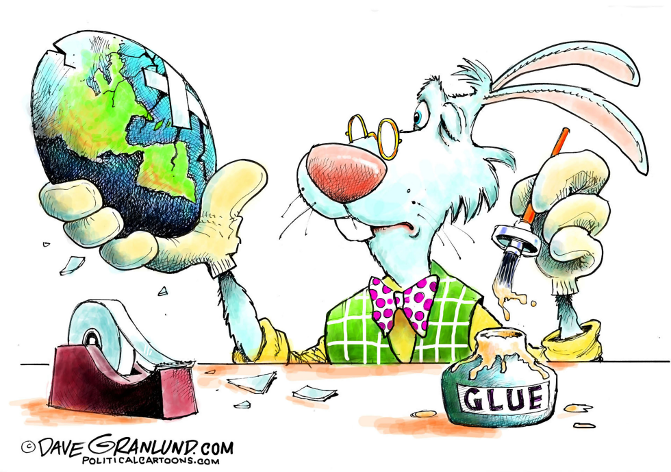 Easter Bunny Patches Cracked World Egg Amid Global Strains