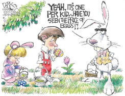 ON THE THIRD DAY THE PRICE OF EGGS  by John Darkow