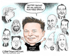 ELON MUSK TWITTER QUEST by Dave Granlund