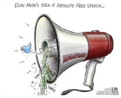 A MUSK-RUN TWITTER by Adam Zyglis
