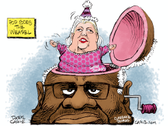 CLARENCE THOMAS AND GINNY THOMAS by Daryl Cagle