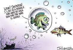 PUTIN'S BUBBLE by Joe Heller