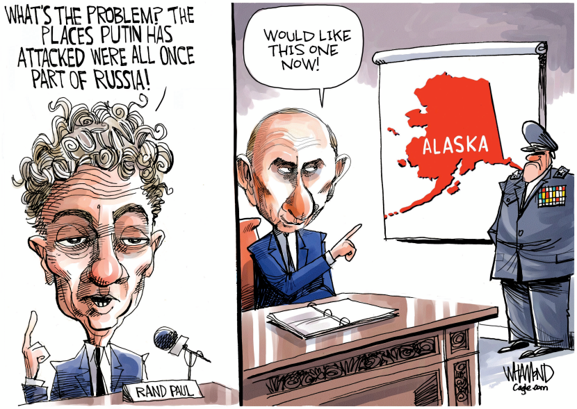 Rand Paul rationalizing Russian invasion