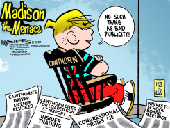 CAWTHORN IN TROUBLE AGAIN by Kevin Siers