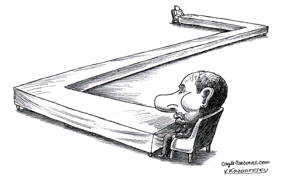 Putin and long table