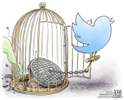 TWITTER UNCAGED by Adam Zyglis