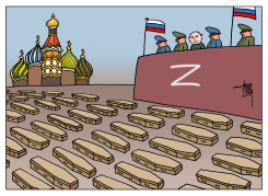 COFFIN PARADE MOSCOW by Arend van Dam