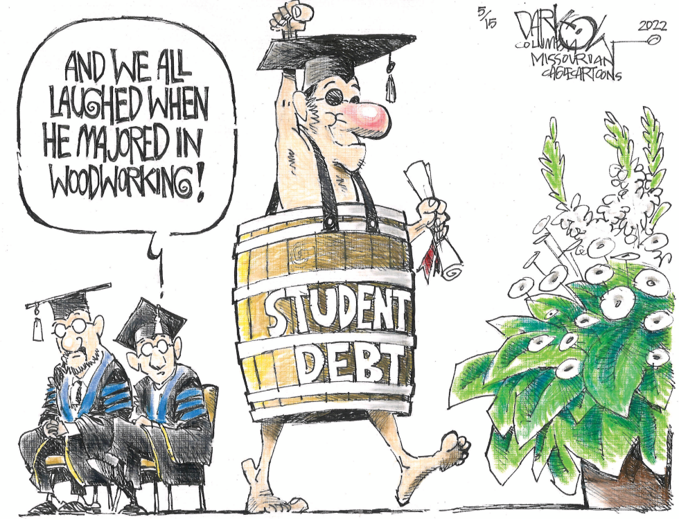 Graduate in Debt Barrel Recalls Woodworking Major Mockery