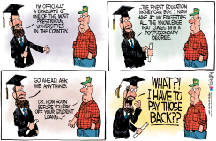 STUDENT LOANS DUH by Rick McKee