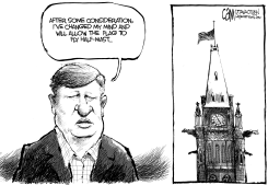 CANADA HALF-MAST by Cam Cardow
