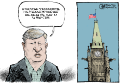 CANADA HALF-MAST  by Cam Cardow
