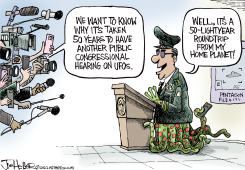 UFO HEARINGS by Joe Heller