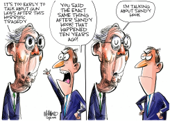 TOO EARLY TO TALK ABOUT GUN LAWS by Dave Whamond