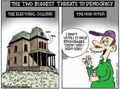 HOW DEMOCRACY AMERICAN DIES by Bob Englehart