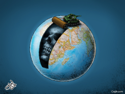 WAR & FOOD CRISIS by Osama Hajjaj