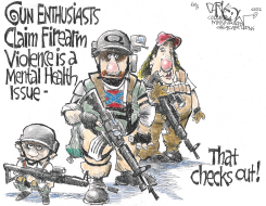 GUN CULTURE AND MENTAL HEALTH by John Darkow