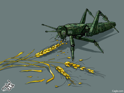 WAR & FOOD CRISIS by Osama Hajjaj
