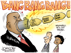 NORTH CAROLINA - ROBINSON SHOOTS OFF AT THE MOUTH by John Cole