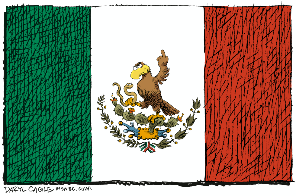  BANDERA MEXICANA ESTIRADA  by Daryl Cagle