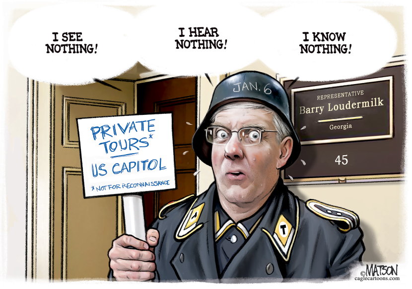 Representative Loudermilk as Sergeant Schultz