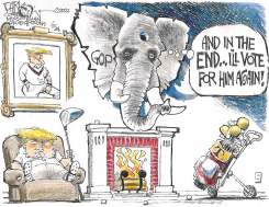 I'LL VOTE FOR HIM AGAIN by John Darkow