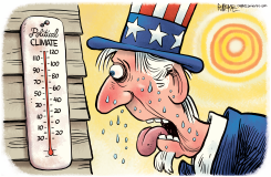 HOT POLITICAL CLIMATE by Rick McKee