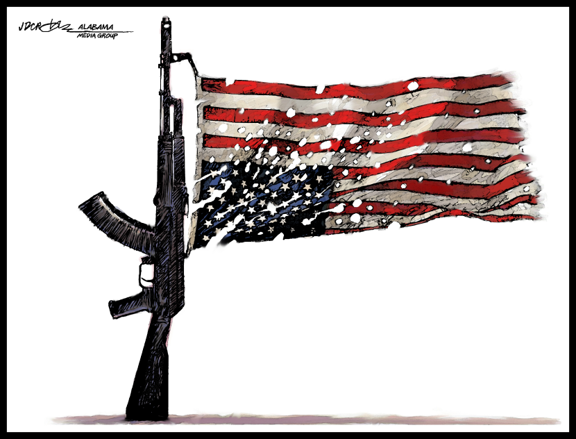 Gun Violence American Flag