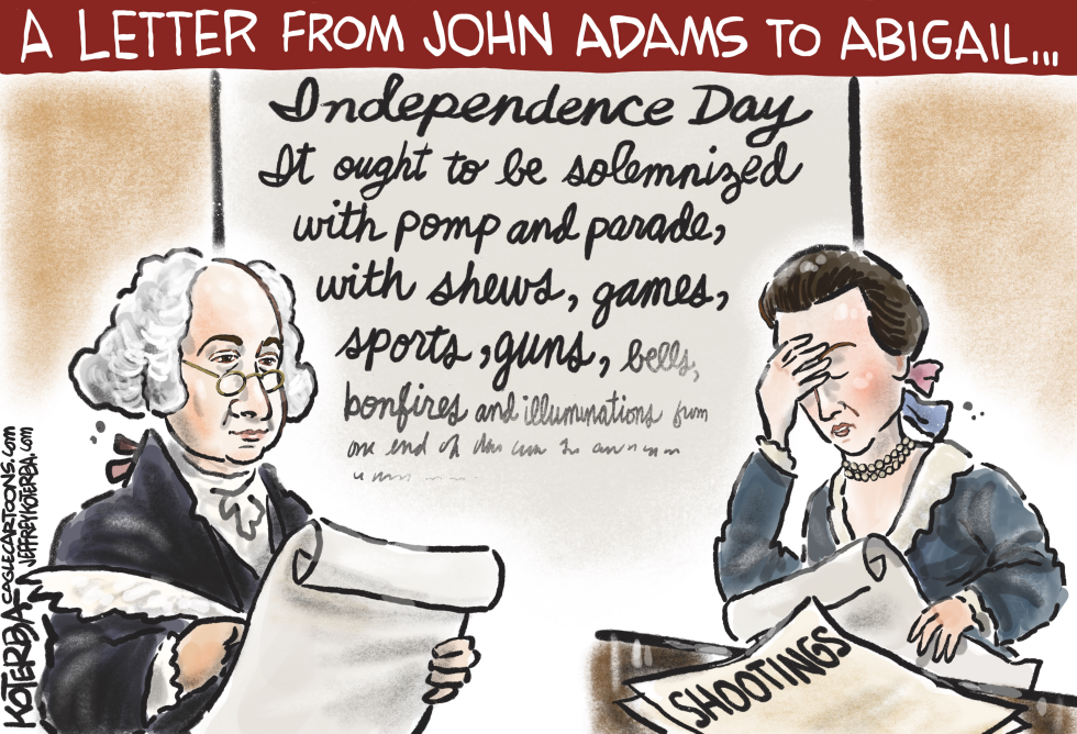 John and Abigail Adams and Shootings
