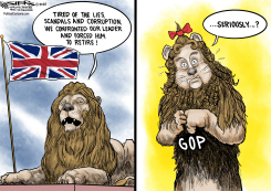 BORIS JOHNSON RESIGNS by Kevin Siers