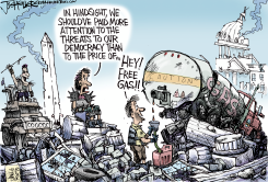 THREATS TO DEMOCRACY by Joe Heller