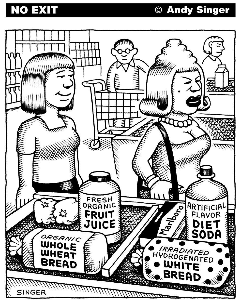 conventional food shopper and organic shopper