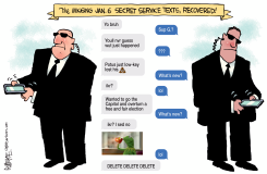 MISSING SECRET SERVICE TEXTS by Rick McKee