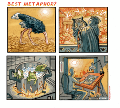 CLIMATE CHANGE METAPHOR by Peter Kuper