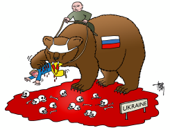 BLINDFOLDED RUSSIAN BEAR by Arend van Dam